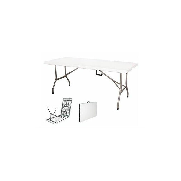 TAVOLO PICNIC BIRRERIA PIEGHEVOLE VALIGETTA BIANCO 181X74X74 CM USATO COME NUOVO