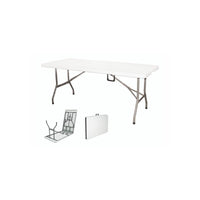 TAVOLO PICNIC BIRRERIA PIEGHEVOLE VALIGETTA BIANCO 181X74X74 CM USATO COME NUOVO