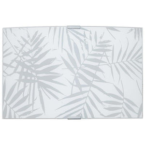 APPLIQUE VANESSA E27 CON MONTATURA ARGENTO VETRO LASTRA DECORATO FANTASIA A FOGLIE 34X22 H CM OKX