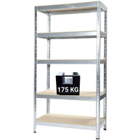 SCAFFALE IN METALLO JOKER 90 X 40 X H 174 CM 5 RIPIANI 175 KG A PIANO