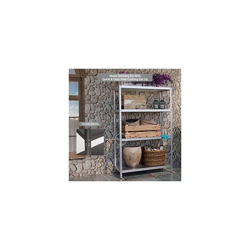 SCAFFALE IN METALLO MACISTE 120 X 60 X 195 H 5 PIANI KG 260 SENZA BULLONI