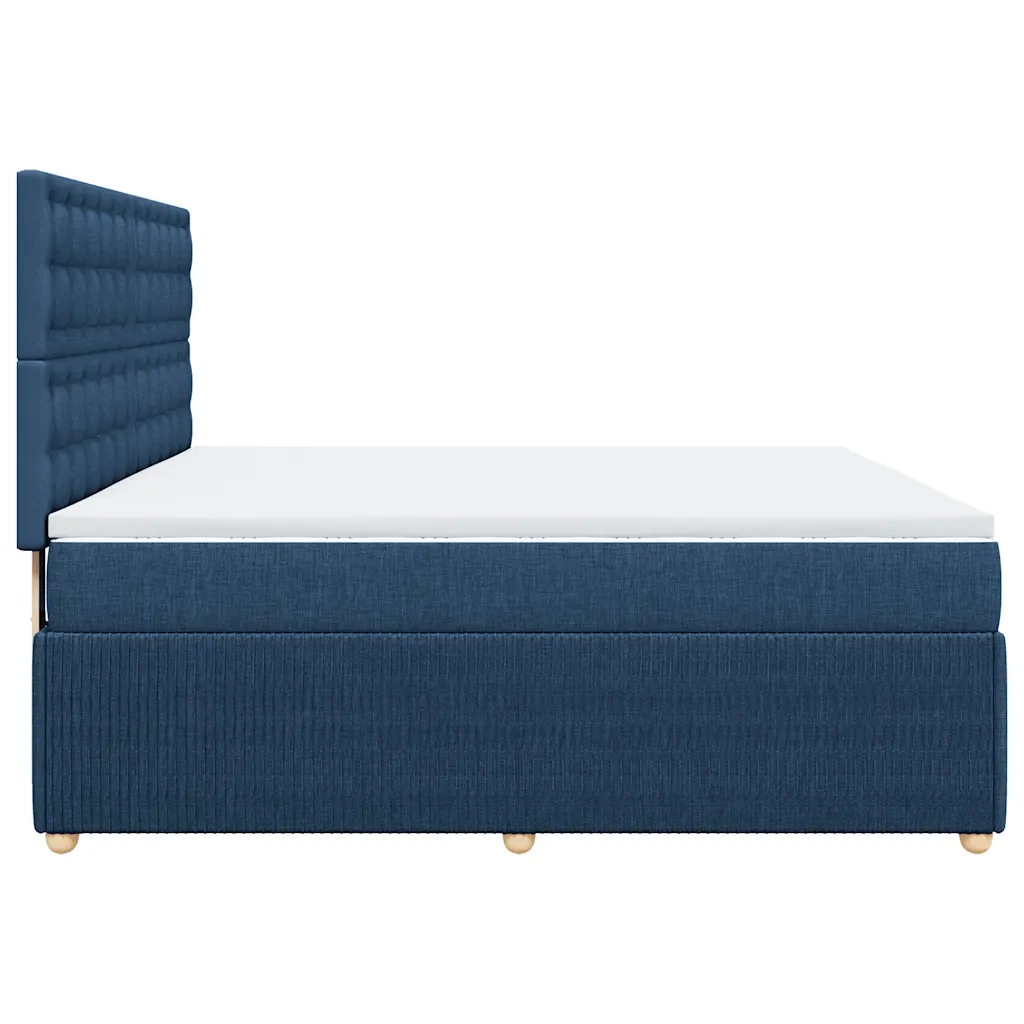Giroletto a Molle con Materasso Blu 180x200 cm in Tessuto 3294455