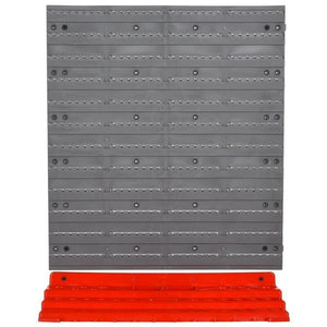 CONTENITORE PORTAUTENSILE CON 50 GANCI MONTAGGIO A MURO ROSSO GRIGO 54PZ
