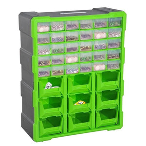 CASSETTIERA BOX PER ACCESSORI MINUTERIA VERDE 38X16X47.5CM