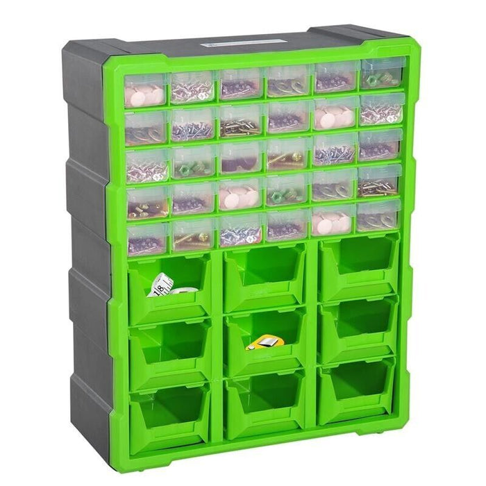 CASSETTIERA BOX PER ACCESSORI MINUTERIA VERDE 38X16X47.5CM