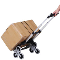 CARRELLO PORTAPACCHI PIEGHEVOLE IN ALLUMINIO CON 6 RUOTE PER SCALE CARICO 70KG