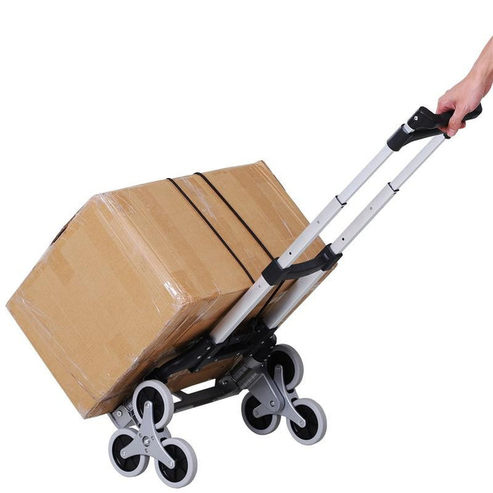 CARRELLO PORTAPACCHI PIEGHEVOLE IN ALLUMINIO CON 6 RUOTE PER SCALE CARICO 70KG