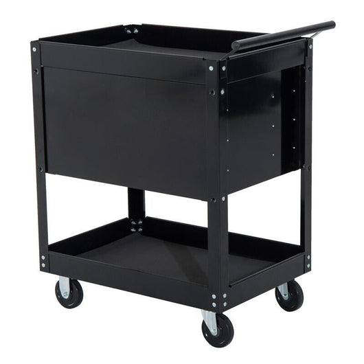CARRELLO DA OFFICINA PROFESSIONALE CASSETTIERA PORTAUTENSILI IN LAMIERA NERO 68X46X88CM
