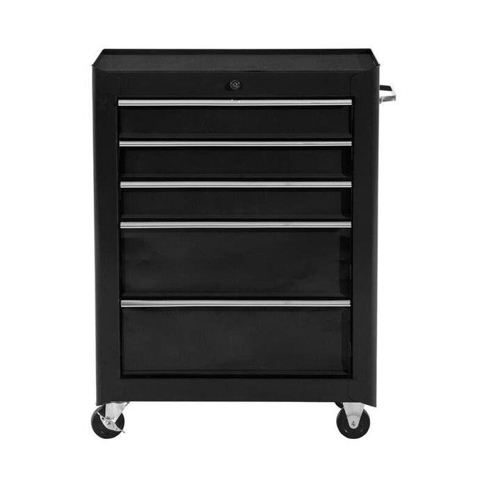 CARRELLO CASSETTIERA PORTA UTENSILI PER OFFICINA, NERO, 61.5X33X85CM