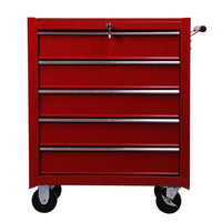 CARRELLO CASSETTIERA PORTA UTENSILI PER OFFICINA, ROSSO, 67.5X33X77CM