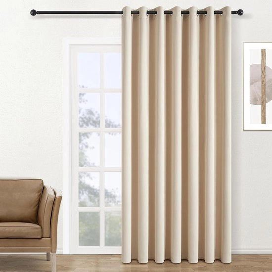 Tappeto di occultamento termico 300 cm Beige Extra Lungo 260 cm Alto 1 pezzo per soggiorno camera da letto