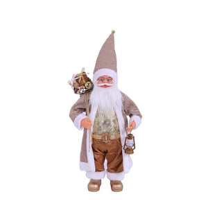 MAURY'S PUPAZZO DI BABBO NATALE CON VESTITO ORO DA 65 CM