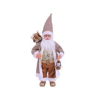 MAURY'S PUPAZZO DI BABBO NATALE CON VESTITO ORO DA 65 CM