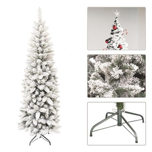 MAURY'S ALBERO DI NATALE EXTRA SLIM 150 CM INNEVATO
