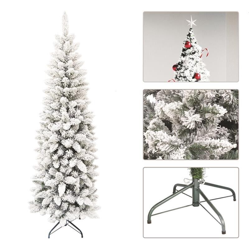 MAURY'S ALBERO DI NATALE EXTRA SLIM 150 CM INNEVATO