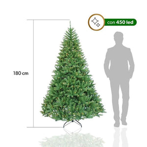 MA MAISON ALBERO DI NATALE CADORE CON LUCI INTEGRATE CM.180 + CON 450 LED COLORE VERDE