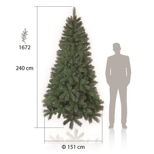 ALBERO DI NATALE MONTEMAURO 240 CM CON 1672 RAMI - VERDE ARTIFICIALE