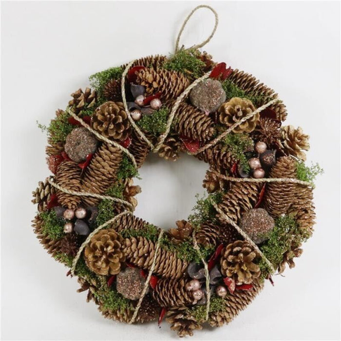 MAURY'S GHIRLANDA DI NATALE DIETRO PORTA 34CM ROPE