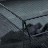 BRACIERE DA GIARDINO A LEGNA PORTATILE CON ATTIZZATOIO 45 X 45 X 43 CM NERO