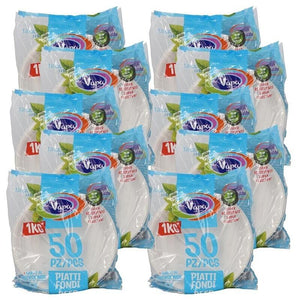 VAPA 500 PIATTI FONDI RIUTILIZZABILI IN CONFEZIONE DA 1 KG