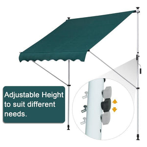 TENDA DA SOLE CON MANOVELLA E ANGOLO REGOLABILE 200 X 150 CM VERDE