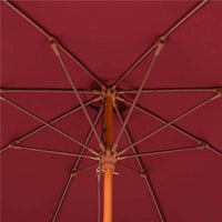 OMBRELLONE DA GIARDINO 2.5 X2.5 M CON TETTUCCIO ANTIVENTO IN POLIESTERE ROSSO