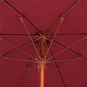 OMBRELLONE DA GIARDINO 2.5 X2.5 M CON TETTUCCIO ANTIVENTO IN POLIESTERE ROSSO