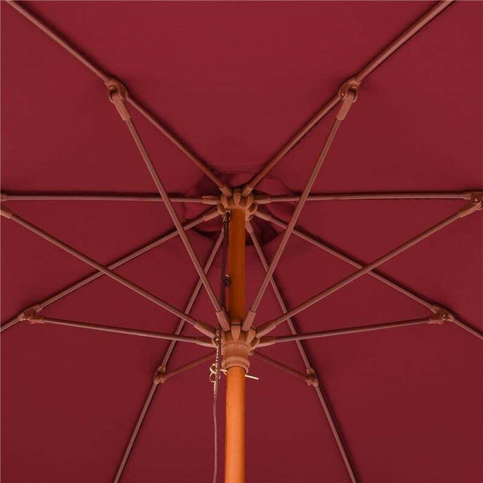 OMBRELLONE DA GIARDINO 2.5 X2.5 M CON TETTUCCIO ANTIVENTO IN POLIESTERE ROSSO