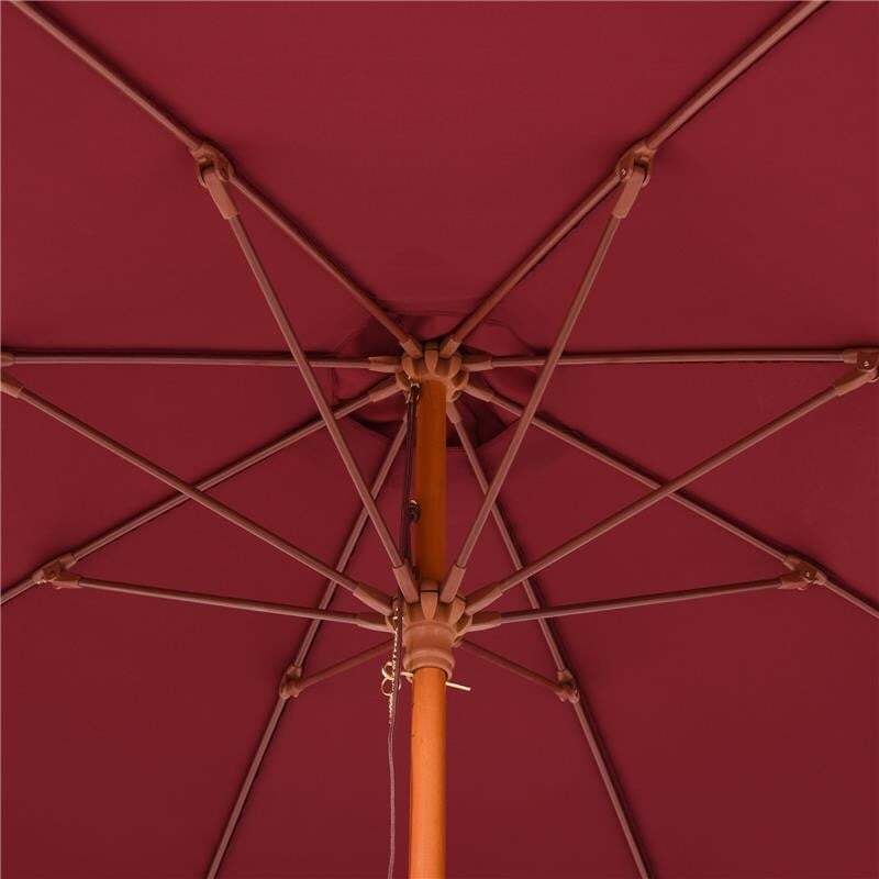 OMBRELLONE DA GIARDINO 2.5 X2.5 M CON TETTUCCIO ANTIVENTO IN POLIESTERE ROSSO