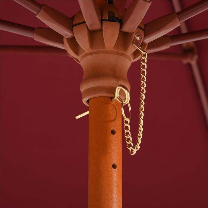 OMBRELLONE DA GIARDINO 2.5 X2.5 M CON TETTUCCIO ANTIVENTO IN POLIESTERE ROSSO