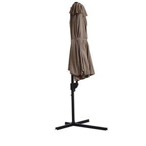 OMBRELLONE DOPPIO IN ACCIAIO E POLIESTERE 270 X 460 X 2 MARRONE