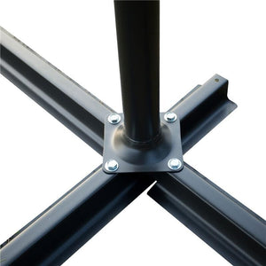 OMBRELLONE DA GIARDINO A BRACCIO DELUXE INCLINABILE CON MANOVELLA 3 M GRIGIO