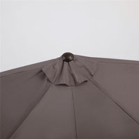 OMBRELLONE DA PARETE IN POLIESTERE IMPERMEABILE 269 X 138 X 236 CM GRIGIO