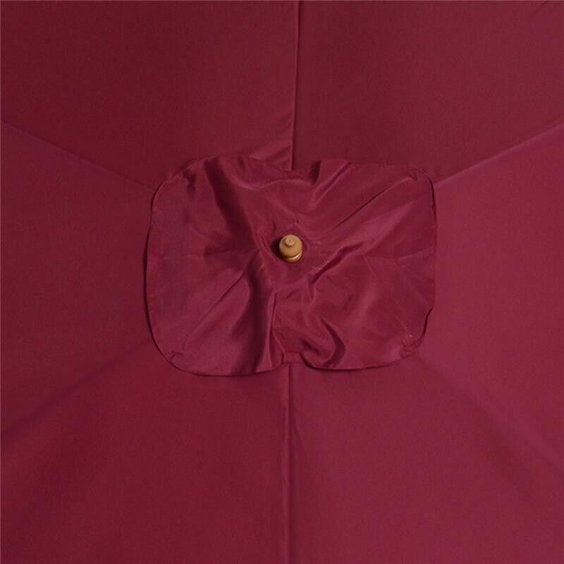 OMBRELLONE IN LEGNO DA ESTERNO GIARDINO 2 X 3 X 2.45 M BORDEAUX