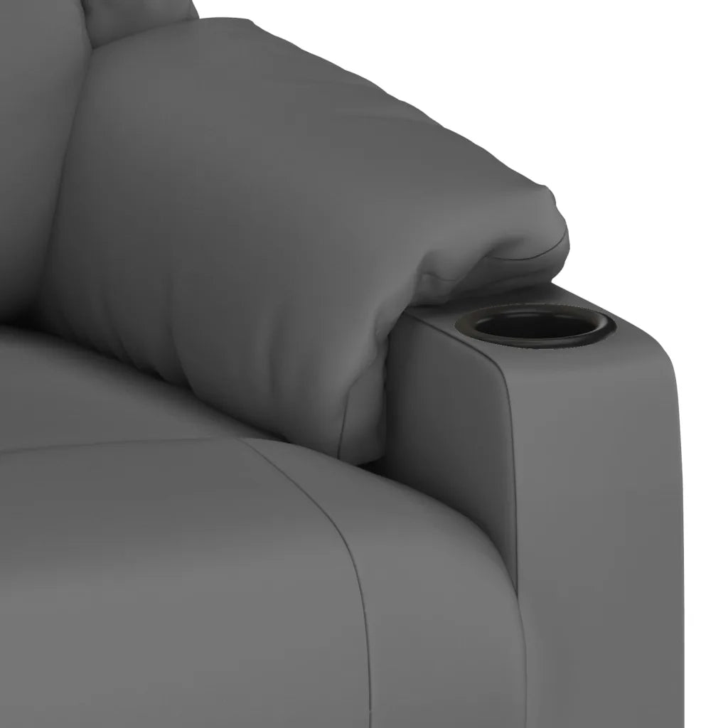 Poltrona Reclinabile Grigia in Similpelle cod mxl 6727