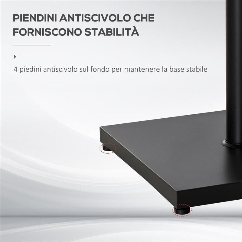 BASE PER OMBRELLONE QUADRATA DA 18KG 45X45X39CM COLORE NERO