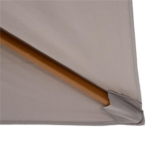 OMBRELLONE DA GIARDINO 2X3 M IMPERMEABILE, IN LEGNO CON COPERTURA RIMOVIBILE IN POLIESTERE, GRIGIO