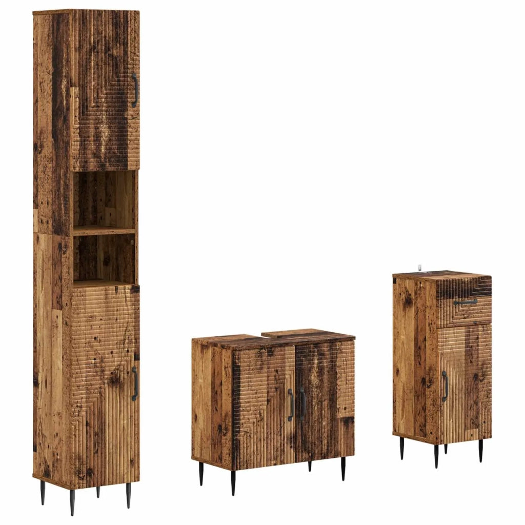 Set di armadietti da bagno in 3 pezzi HAARLEM 3417862