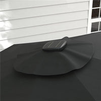 OMBRELLONE A BRACCIO PER ESTERNO CON LUCI A LED E ANGOLO REGOLABILE, IN ALLUMINIO E POLIESTERE Ø3X2.5 M, GRIGIO