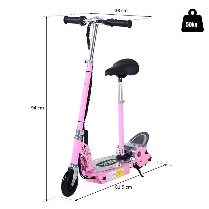 MONOPATTINO ELETTRICO CON SELLINO PER BAMBINI, ROSA