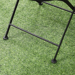 SET DA GIARDINO CON 2 SEDIE PIEGHEVOLI E 1 TAVOLINO A MOSAICO NERO