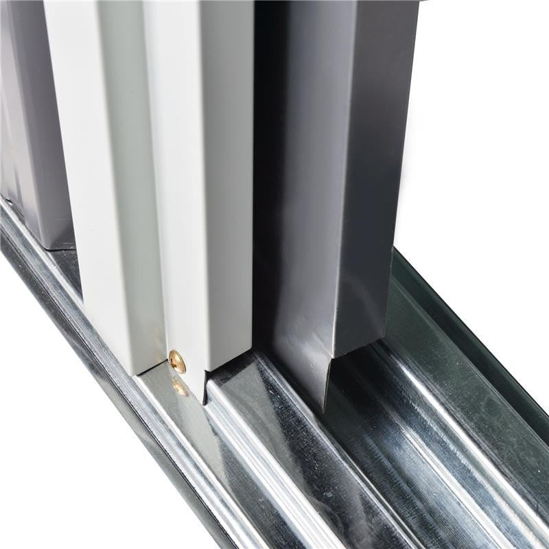 CASETTA PORTA ATTREZZI CON PORTA SCORREVOLE IN ACCIAIO NERO 163 X 89 X 182 CM