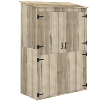 CASETTA DA GIARDINO IN LEGNO DI ABETE CON 2 PORTE E RIPIANI 120 X 57 X 183 CM