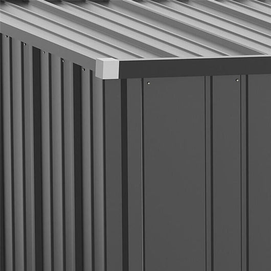 CASETTA DA GIARDINO PORTA UTENSILI ACCIAIO CON SERRATURA 161.5X94.5X196CM NERO