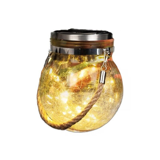 LAMPADA A SFERA CON CORDA DA ARREDO 12 X 16 CM A ENERGIA SOLARE