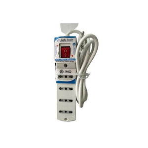 HIGH-TECH MULTIPRESA UNIVERSALE 4 POSTI CON INTERRUTTORE P40 CAVO H05VV-F 3G1.0MM2X 1.5M POTENZA: MAX.3500W 16A/250V