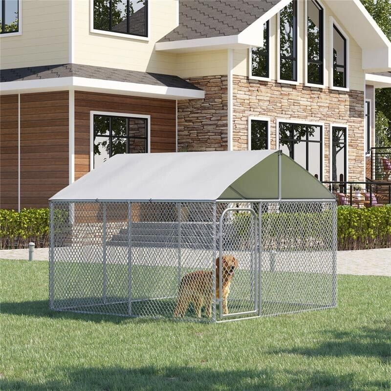 RECINTO PER CANI E ANIMALI DOMESTICI  CON COPERTURA IMPERMEABILE 230X230X175CM