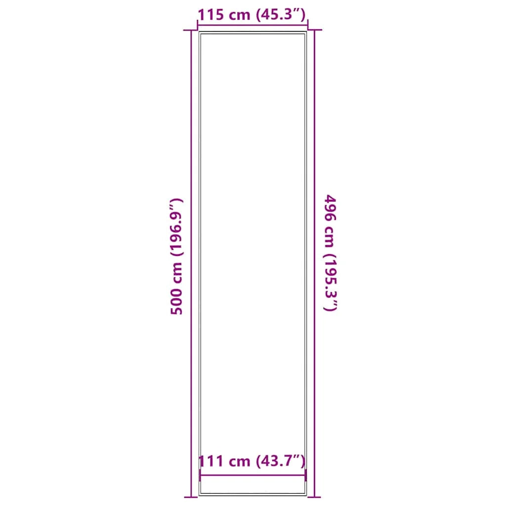 Zerbino antiscivolo nero per interni ed esterni 115 x 500 cm in PP nero 02_0058157