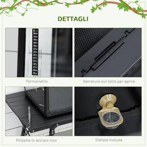 TARTARUGHE DI TERRA CAMALEONTE, IGUANA, GECO E RETTILI IN VETRO CON TERMOMETRO