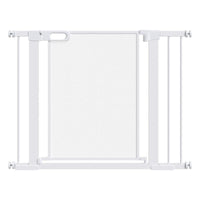 CANCELLINO PER CANI ESTENSIBILE A PRESSIONE CON CHIUSURA AUTOMATICA PER SPAZI DA 75-103CM, BIANCO